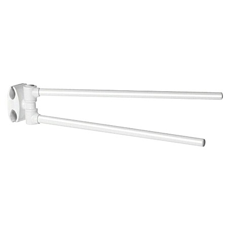 Ximax Handtuchhalter (2-armig, Weiß, Geeignet für: Badheizkörper mit 10 bis 25 mm Rohrabstand)