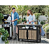 Keter Mesa de servicio Unity XL (L x An: 134 x 52 cm, Marrón/Antracita) | BAUHAUS