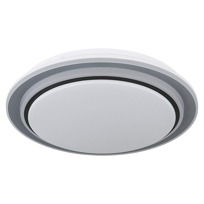 Globo LED-Deckenleuchte rund Foppa (24 W, Ø x H: 40 x 7 cm, Schwarz, Weiß) | BAUHAUS