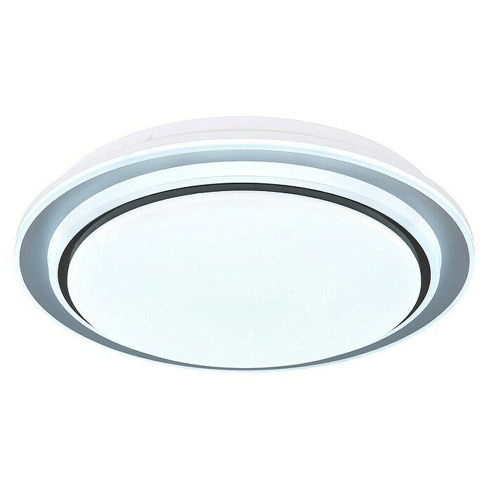 Globo LED-Deckenleuchte rund Foppa (24 W, Ø x H: 40 x 7 cm, Schwarz, Weiß) | BAUHAUS
