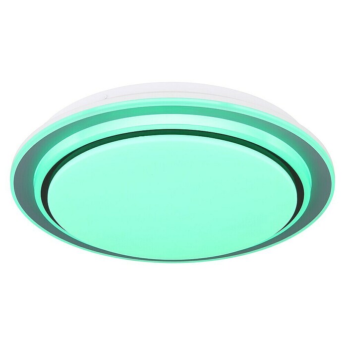 Globo LED-Deckenleuchte rund Foppa (24 W, Ø x H: 40 x 7 cm, Schwarz, Weiß) | BAUHAUS