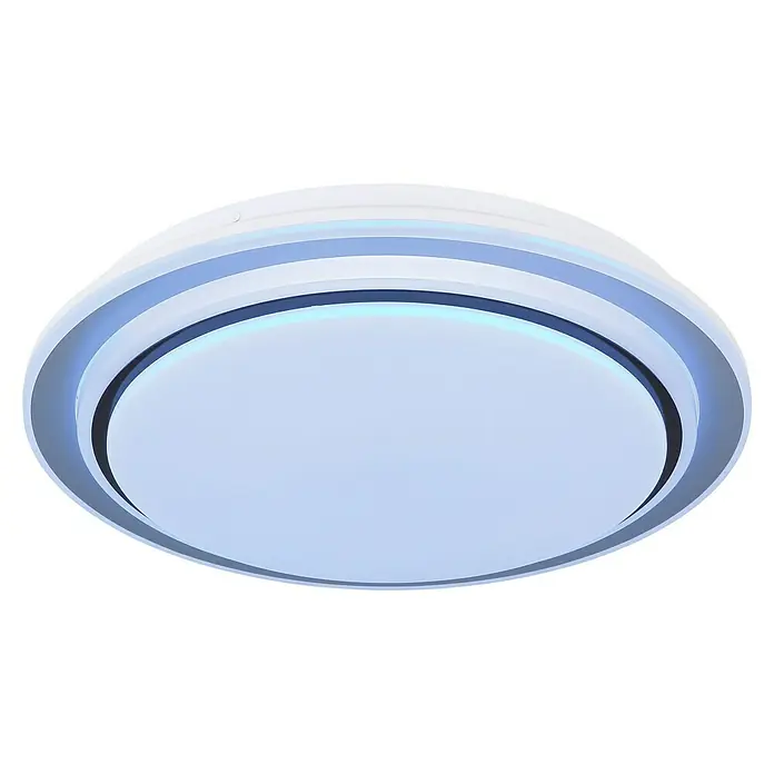 Globo LED-Deckenleuchte rund Foppa - 24 W, Ø x H: 40 x 7 cm, Schwarz - Elegante, runde LED-Deckenleuchte für moderne Innenräume, die helles und gleichmäßiges Licht bietet.