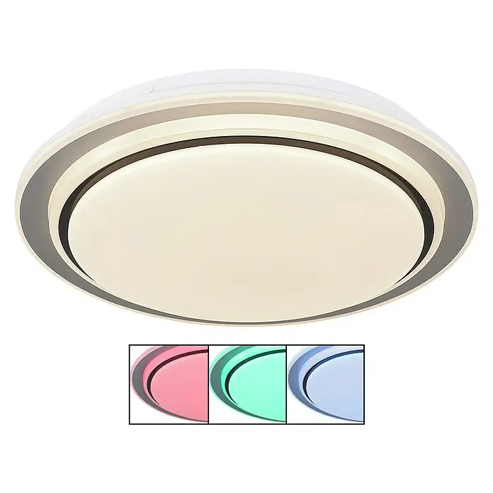 Globo LED-Deckenleuchte rund Foppa - 24 W, Ø x H: 40 x 7 cm, Schwarz - Moderne LED Deckenleuchte mit runder Form, ideal für eine stilvolle Beleuchtung im Innenbereich. Elegantes Design mit verschiedenen Farboptionen.