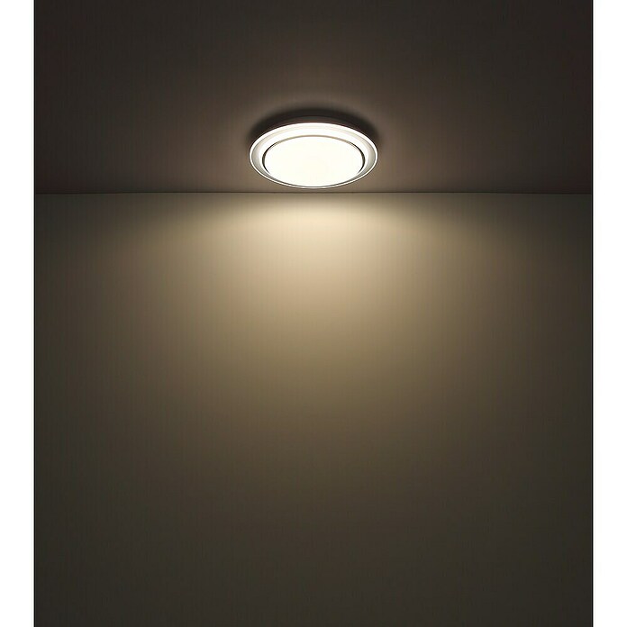 Globo Plafón LED redondo Marco (24 W, Ø x Al: 40 x 7 cm, Negro) | BAUHAUS