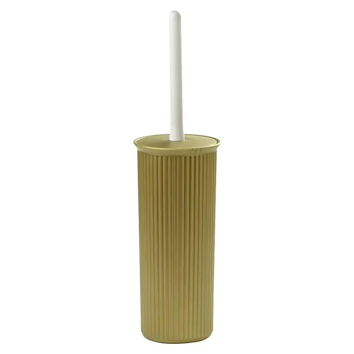 Tatay Baobab Conjunto de escobilla - 10 x 10 x 38 cm, Plástico, Oro - Escobilla de baño dorada con mango blanco. Es elegante y práctica para cualquier baño.