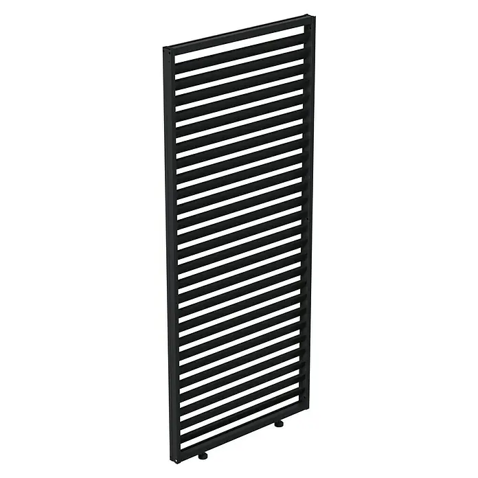 Sunfun Milos Pared lateral de pérgola - An x Al: 92 x 221,5 cm, Antracita - Primer plano de un panel acústico negro, diseñado para absorber ondas sonoras y mejorar la calidad del sonido en salas.