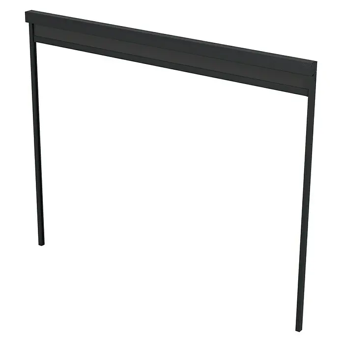 Sunfun Milos Panel lateral - An x Al: 276 x 217 cm, Antracita, Para pérgola con laterales Milos, Profundidad: 8,5 cm - Vista detallada de una pérgola negra con líneas limpias y una estética moderna, ideal para espacios exteriores.