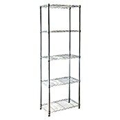 Estantería metálica Stylo (L x An x Al: 35 x 60 x 180 cm, Número de baldas: 5 ud., Plateado)