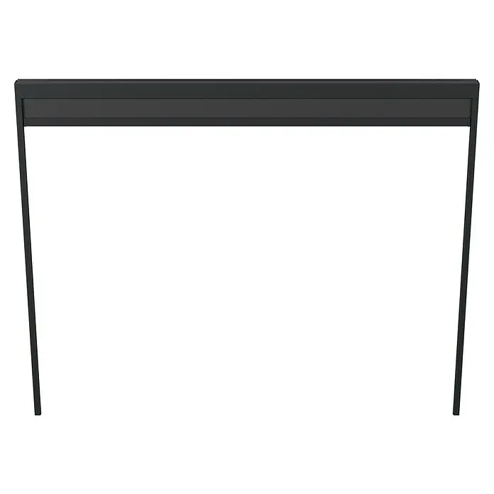 Sunfun Milos Panel lateral - An x Al: 276 x 217 cm, Antracita, Para pérgola con laterales Milos, Profundidad: 8,5 cm - Primer plano de una persiana enrollable, con lamas horizontales, diseñada para seguridad y privacidad en diseños modernos.