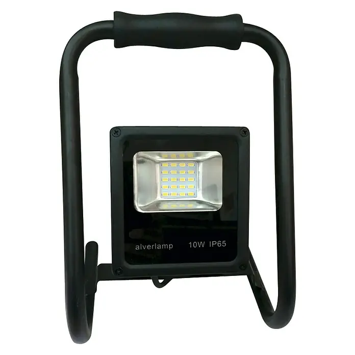 Alverlamp Proyector LED LPRO10WPTB -  - Foco de trabajo LED portátil negro de Alverlamp, que ofrece 10W de potencia y una clasificación IP65. Ideal para obras y talleres.
