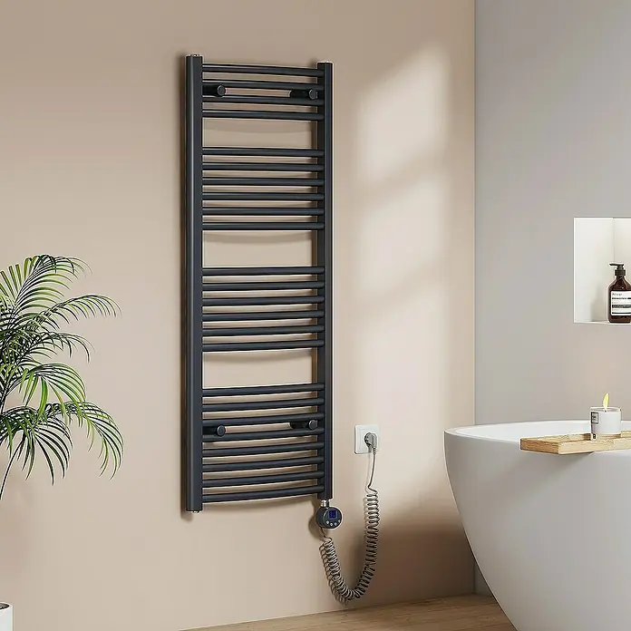 Emke Elektro-Badheizkörper Kurvenförmig Handtuchwärmer - B x H: 50 x 120 cm