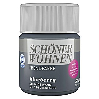 SCHÖNER WOHNEN-Farbe Wandfarbe Trendfarbe Tester (Blueberry, 50 ml, Matt)