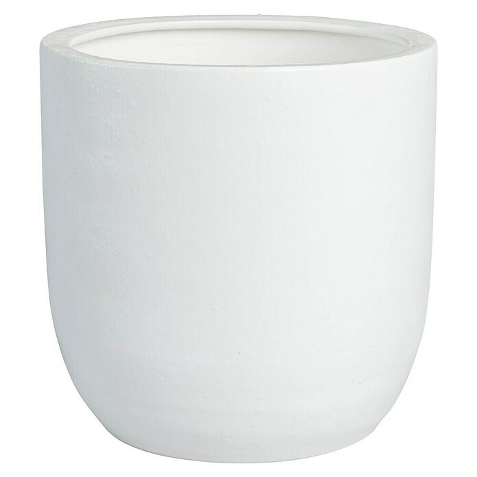 Maceta para planta Xat (Dimensiones externas (Ø x Al): 39 x 39 cm, Cerámica, Blanco) | BAUHAUS