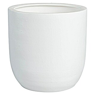 Maceta para planta Xat (Dimensiones externas (Ø x Al): 30 x 30 cm, Cerámica, Blanco)