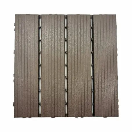 Floordirekt  Klickfliese Terrassenfliese Majestic 30 x 30 cm Klickfliese Holzoptik Braun