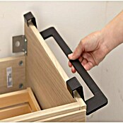 Tatay Toallero de gancho para mueble Flat (Ancho: 40 cm, Negro, Aluminio) | BAUHAUS