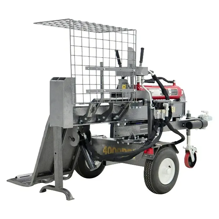 HZC Power Holzspalter HS40335 - 13,5 PS, 40 t, Max. Spaltgutlänge: 530 mm - Abgebildete Holzspaltmaschine mit robustem Design und hoher Spaltkraft für effiziente Holzverarbeitung.
