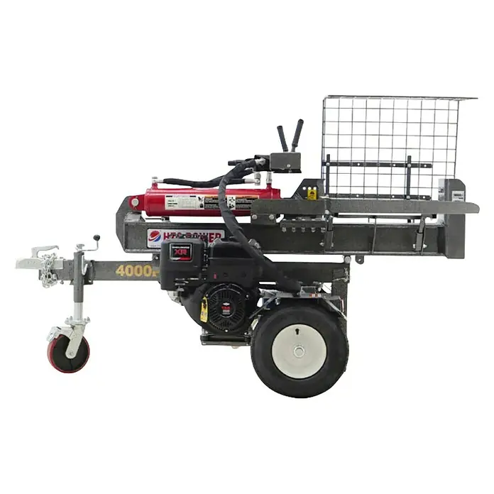 HZC Power Holzspalter HS40285 - 40 t, Max. Spaltgutlänge: 530 mm - Holzspalter mit 4000 PS, ideal zum einfachen und effizienten Spalten von Holz für Kamine oder Öfen, ein robustes und leistungsstarkes Werkzeug.