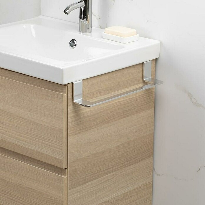 Tatay Toallero de gancho para mueble Flat (Ancho: 40 cm, Cromo, Aluminio) | BAUHAUS