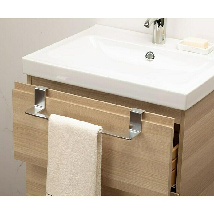 Tatay Toallero de gancho para mueble Flat (Ancho: 40 cm, Cromo, Aluminio) | BAUHAUS