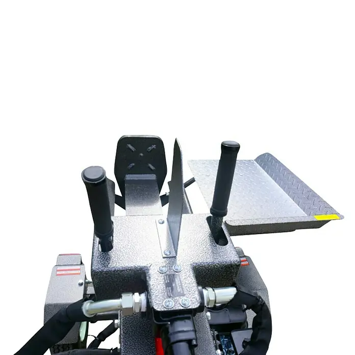 HZC Power Holzspalter HS30288 - 30 t, Max. Spaltgutlänge: 600 mm - Produktansicht eines Holzspalters mit Bedienelementen und Spaltkeil für müheloses Brennholzmachen.