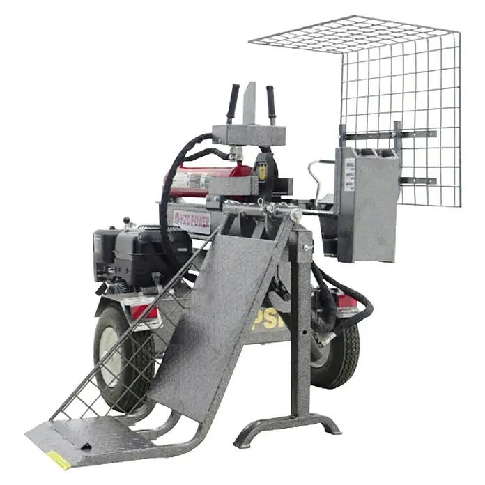 HZC Power Holzspalter HS40335 - 13,5 PS, 40 t, Max. Spaltgutlänge: 530 mm - Nahaufnahme eines KZC Power Holzspalters, der für seine Effizienz und Leistungsfähigkeit beim Holzspalten bekannt ist.