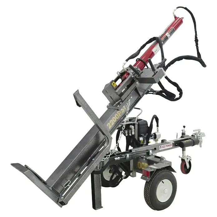 HZC Power Holzspalter HS22299 - 6,5 PS, 22 t, Max. Spaltgutlänge: 100 cm - Hier ist ein 2200PSI Holzspalter. Dieses Gerät wird zum Spalten von Holz verwendet. Es hat Räder zum einfachen Bewegen.