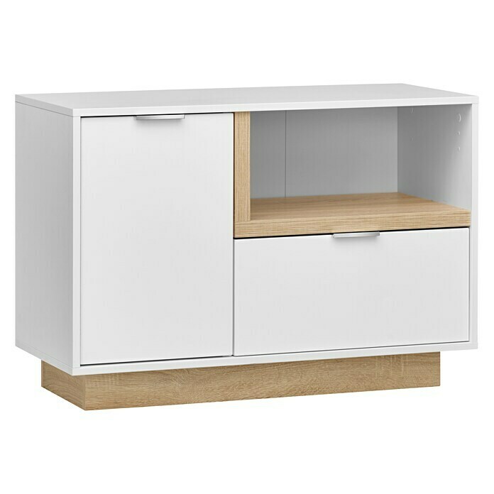 CS Schmal Garderobenschrank My EllL x B x H: 37 x 86 x 59 cm, Weiß Front View