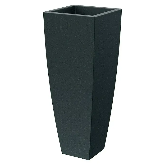 ETHICK Pflanzkübel eckig Mooda - 1 Stk., Außenmaß (L x B x H): 40 x 40 x 100 cm, Kunststoff, Dunkelgrau - Schlanker, dunkler Pflanzkübel in einem modernen Design. Ideal für stilvolle Innen- und Außenbereiche und zur Präsentation von Pflanzen.