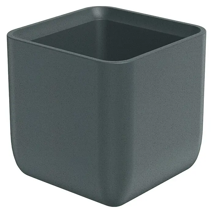 ETHICK Pflanzkübel eckig Molta - 1 Stk., Außenmaß (L x B x H): 40 x 40 x 38 cm, Kunststoff, Dunkelgrau - Grauer, quadratischer Pflanztopf mit abgerundeten Ecken. Ideal für Zimmerpflanzen und Kräuter. Schlichtes Design, das sich gut in verschiedene Einrichtungsstile integriert.