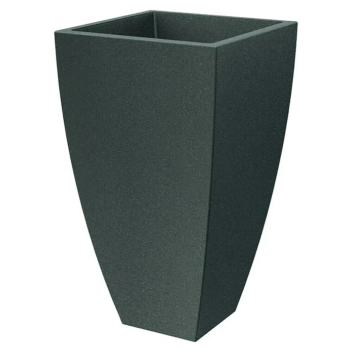 ETHICK Pflanzkübel eckig Mooda - 1 Stk., Außenmaß (L x B x H): 60 x 60 x 100 cm, Kunststoff, Granit - Schwarzer, quadratischer Pflanzkübel in konischer Form, ideal für Innen- und Außenbereiche. Ein stilvolles Element für jede Gartengestaltung.