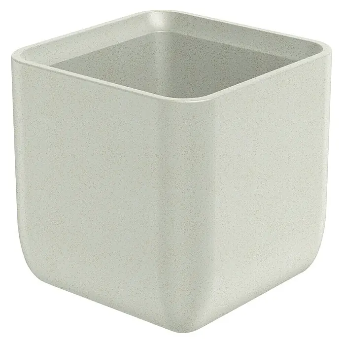 ETHICK Pflanzkübel eckig Molta - 1 Stk., Außenmaß (L x B x H): 40 x 40 x 38 cm, Kunststoff, Sand - Ein quadratischer, sandfarbener Pflanztopf mit abgerundeten Ecken, ideal für Zimmerpflanzen. Der Topf ist leer und bereit zur Bepflanzung.