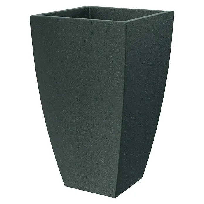 ETHICK Pflanzkübel eckig Mooda - 1 Stk., Außenmaß (L x B x H): 40 x 40 x 65 cm, Kunststoff, Granit - Dunkelgrauer, rechteckiger Pflanzkübel mit konischer Form. Das Gefäß ist rau und modern gestaltet, perfekt für Innen- und Außenbereiche.