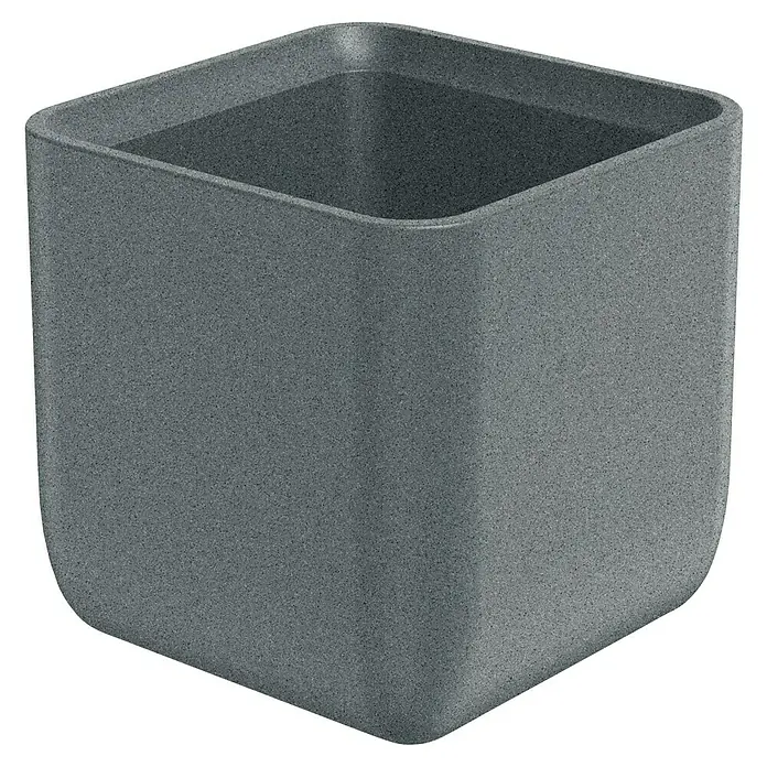 ETHICK Pflanzkübel eckig Molta - 1 Stk., Außenmaß (L x B x H): 40 x 40 x 38 cm, Kunststoff, Granit - Grauer, quadratischer Pflanztopf mit abgerundeten Ecken, ideal für Zimmerpflanzen und moderne Dekorationen im Innenbereich.