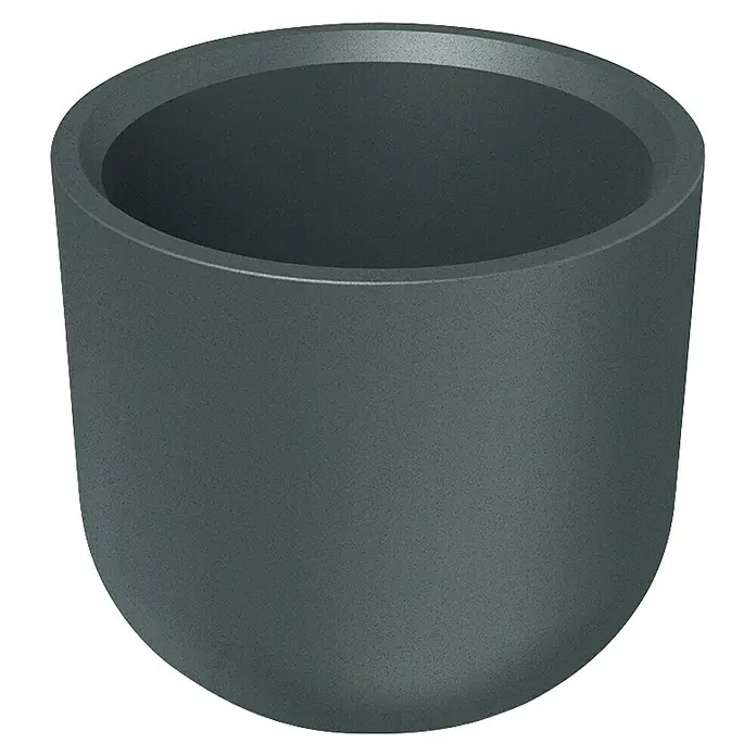 ETHICK Pflanztopf Molta - Außenmaß (Ø x H): 60 x 55 cm, Kunststoff, Graphit - Grauer Tiegel für Schmelzprozesse. Hitzebeständiges Material. Ideal für Labor und Industrie, robust und langlebig.