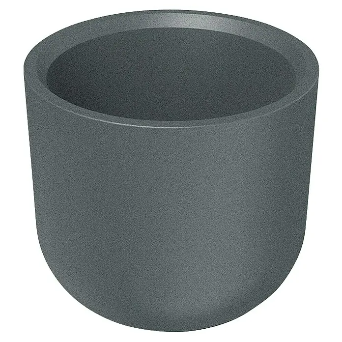 ETHICK Pflanztopf Molta - Außenmaß (Ø x H): 60 x 55 cm, Kunststoff, Granit - Grauer Blumentopf mit abgerundeter Unterseite, der sich perfekt für Zimmerpflanzen oder als Dekoration für den Außenbereich eignet.