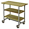Plus Pflanztisch Urban (100 x 50 x 90 cm, Material Tischplatte: Holz, Natur, Mit 2 Regalfächern)