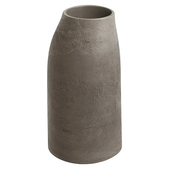 ETHICK Pflanztopf Epocco - Außenmaß (Ø x H): 38 x 70 cm, Kunststoff, Macciato - Großer, zementfarbener Pflanztopf mit rauer Textur und zylindrischer Form, ideal für den Innen- und Außenbereich.