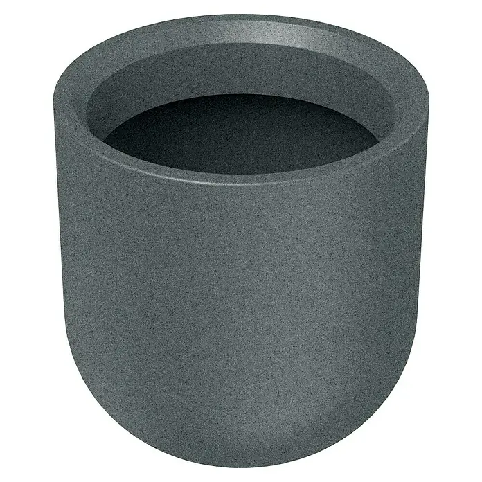 ETHICK Pflanztopf Molta - Außenmaß (Ø x H): 40 x 40 cm, Kunststoff, Granit - Grauer Pflanzkübel aus Steinzeug mit abgerundetem Rand, ideal für den Innen- und Außenbereich. Er ist robust, wetterfest und bietet Pflanzen ein stilvolles Zuhause.