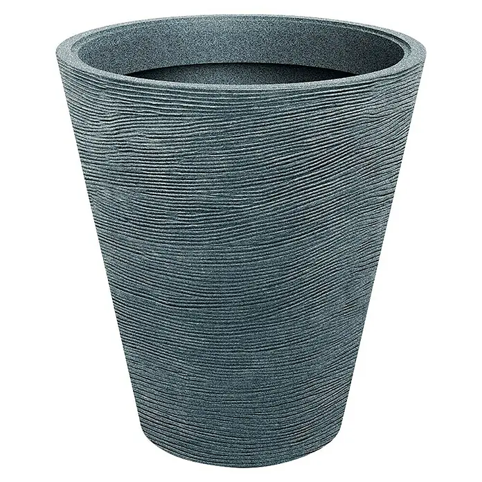 ETHICK Pflanztopf Tubra - Außenmaß (Ø x H): 80 x 90 cm, Kunststoff, Granit - Grauer, strukturierter Pflanztopf. Das Design ahmt eine gewundene Form nach und bietet ein einzigartiges Aussehen für Pflanzenliebhaber.