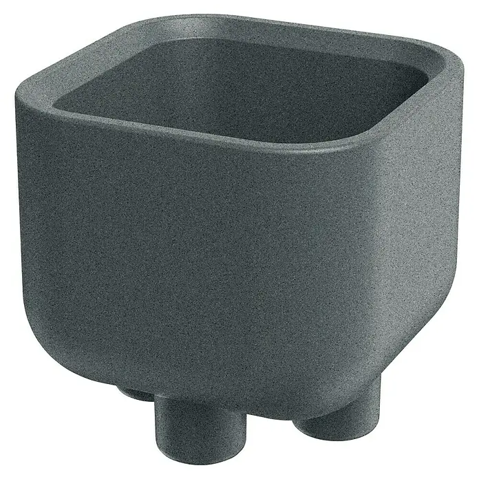ETHICK Pflanztopf Molta - Außenmaß (L x B x H): 40 x 40 x 36 cm, Kunststoff, Dunkelgrau, Quadratisch - Grauer, moderner Pflanzkasten mit abgerundeten Ecken und Füßen für Innen- und Außenbereiche. Ideal für Pflanzen und Blumen.