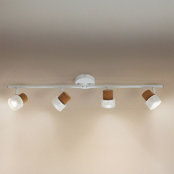 Osram Foco de pared Cork (13,6 W, L x An x Al: 81,3 x 10 x 14,5 cm, Blanco, GU10, 4 ud.) | BAUHAUS