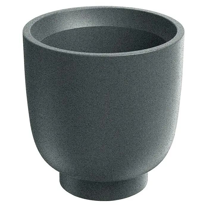 ETHICK Pflanztopf Vemo - Außenmaß (Ø x H): 40 x 40 cm, Kunststoff, Granit - Ein schlichter, grauer Blumentopf mit einer robusten Textur, ideal für den Innen- und Außenbereich. Perfekt für Pflanzenliebhaber!
