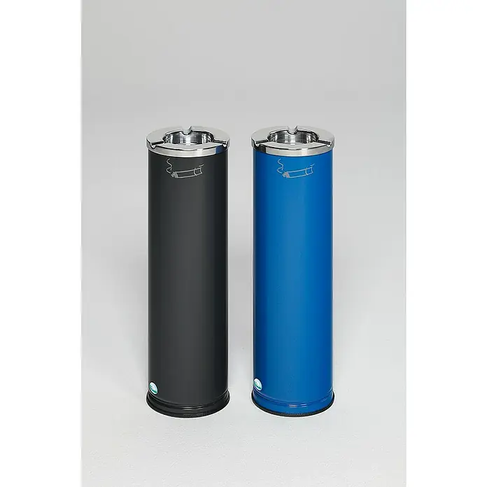 Proregal Asche-Mülleimer robust mit poliertem Aschereinsatz - 0,2 l, Stahl, Anthrazit
