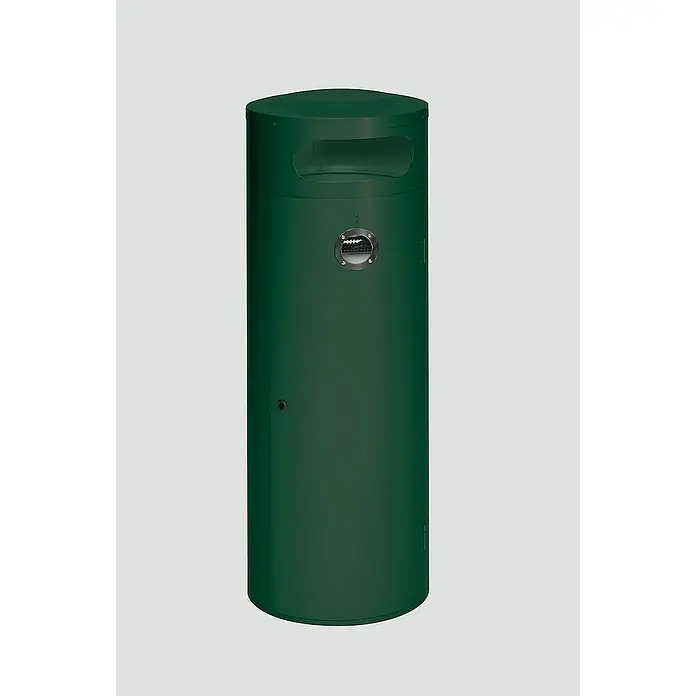 Proregal Asche-Mülleimer mit Einflügeltür - Stahl, Grün