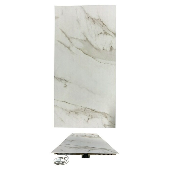 Calentadores de cerámica infrarrojos (60 x 120 cm, 1.100 W, Blanco/gris)