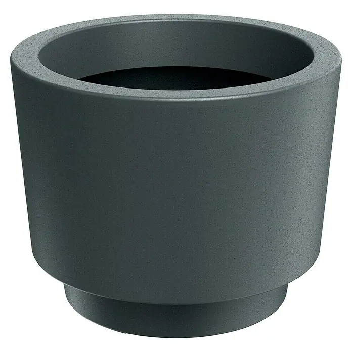 ETHICK Pflanztopf Splito - Außenmaß (Ø x H): 40 x 30 cm, Kunststoff, Graphit - Grauer Pflanztopf aus robustem Material mit zylindrischer Form. Ideal für Innen- und Außenbereiche und eine moderne Gartengestaltung.