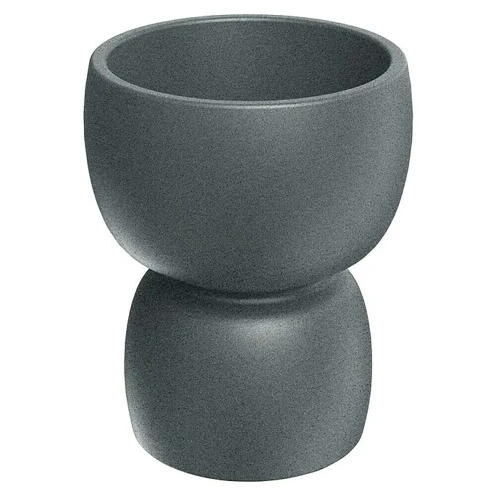 ETHICK Pflanztopf Duala - Außenmaß (Ø x H): 40 x 48 cm, Kunststoff, Granit - Abgebildeter grauer Pflanztopf in moderner Form. Der Topf ist stilvoll und robust, ideal für Zimmer- oder Gartenpflanzen.