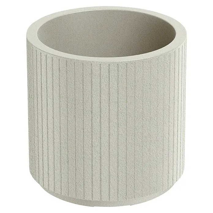 ETHICK Pflanztopf Coro - Außenmaß (Ø x H): 30 x 30 cm, Kunststoff, Sand - Der zylindrische, gerippte Blumentopf in einem sanften Beigeton ist ideal für stilvolle Innen- und Außendekorationen.