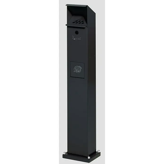 Proregal Asche-Mülleimer Standsäule für Außenbereich - Stahl, Anthrazit